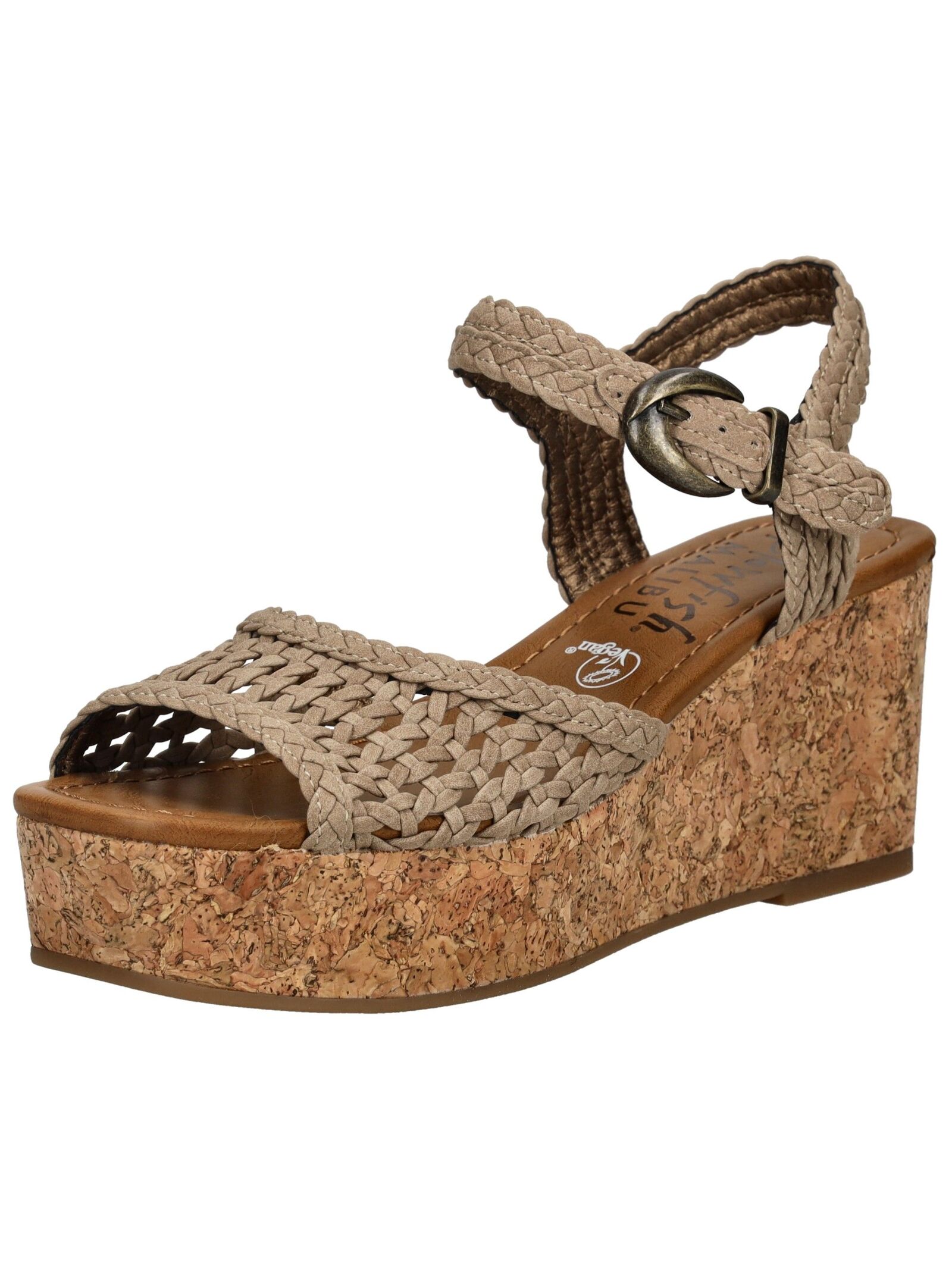 Keilsandalette BLOWFISH "Blowfish Sandalen Lederimitat", Damen, Gr. 40, braun, Lederimitat, Schuhe