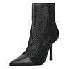 High-Heel-Stiefelette STEVE MADDEN "STEVE MADDEN Stiefelette Leder/Mesh", Damen, Gr. 38, schwarz, Leder, Textil, casual, Schuhe