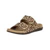 Pantolette ROHDE "Rohde Pantoletten Veloursleder", Damen, Gr. 41, braun (leopard), Veloursleder, casual, Schuhe