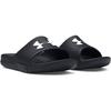 Badesandale UNDER ARMOUR "UA CORE PTH SL", Gr. 46, schwarz-weiß (schwarz, schwarz, weiß), Synthetik, sportlich, Schuhe
