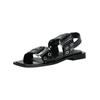 Riemchensandale STEVE MADDEN "STEVE MADDEN Sandalen Lederimitat", Damen, Gr. 38, schwarz, Lederimitat, casual, Schuhe