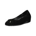 Ballerina HÖGL "Högl Ballerinas Veloursleder", Damen, Gr. 38, schwarz, Veloursleder, casual, Schuhe
