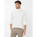 Rollkragenpullover BRAX "Style BENNO", Herren, Gr. XL (54), weiß (sanftes weiß), 98% Baumwolle, 2% Elasthan, Langarm, Pullover