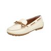 Mokassin GEOX "Geox Mokassin Leder", Damen, Gr. 36, braun (beige, braun), Leder, casual, Schuhe