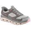 Slip-On Sneaker SKECHERS "GLIDE-STEP SOLE-PARADISE VALLEY", Damen, Gr. 37, grau (grau, rosa), Veloursleder, Lederimitat, Mesh, sportlich, Schuhe, Freizeitschuh, Schnürschuh mit elastischen Schnürsenkeln