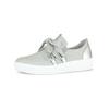 Sneaker GABOR "Gabor Sneaker Leder/Textil", Damen, Gr. 37,5, silber, Leder, Textil, casual, Schuhe