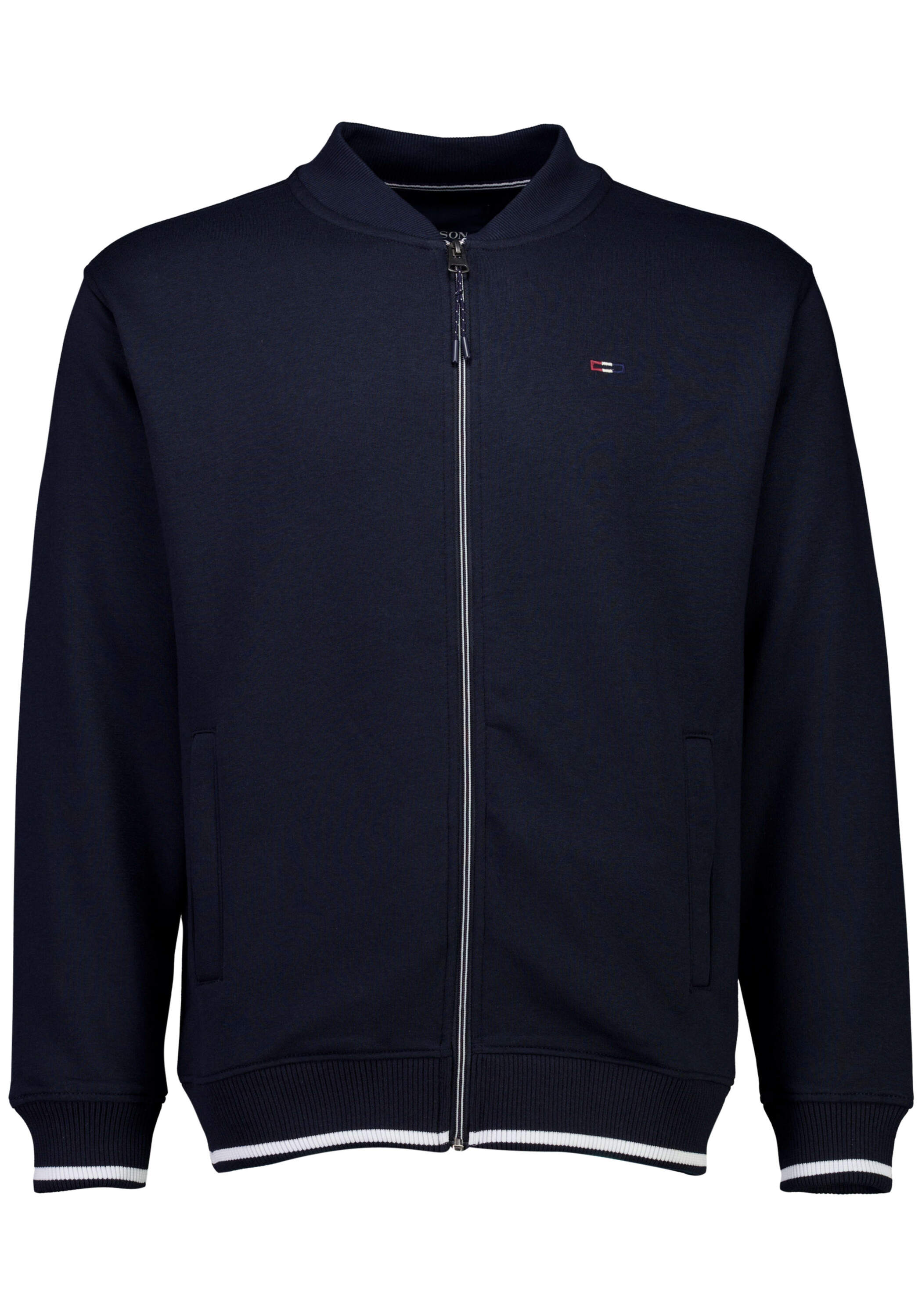 Strickjacke BISON "Cardigan Comfort Fit", Herren, Gr. XL, blau (navy), Obermaterial: 60% Baumwolle, 40% Polyester, Strickjacken Strickjacke