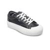 Sneaker ROXY "Cruizer Lx", Gr. 7(37), schwarz-weiß (schwarz, weiß), Obermaterial: 96% Baumwolle / Leinen / Polyester, 2% Baumwolle / 2% Metall, Futter: 100% Textil, Laufsohle: 100% Gummi, Schuhe