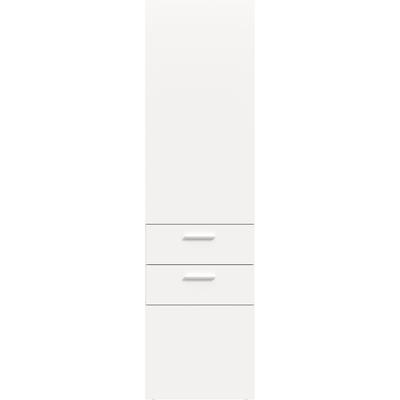 Garderobenpaneel INOSIGN, weiß (weiß melamin), B:52cm H:190cm T:36cm, Spanplatte, Garderobenpaneele, Lumo, Gardeobenpaneel Höhe 190 cm, 2 Schubkästen, platzsparend, Flur Image