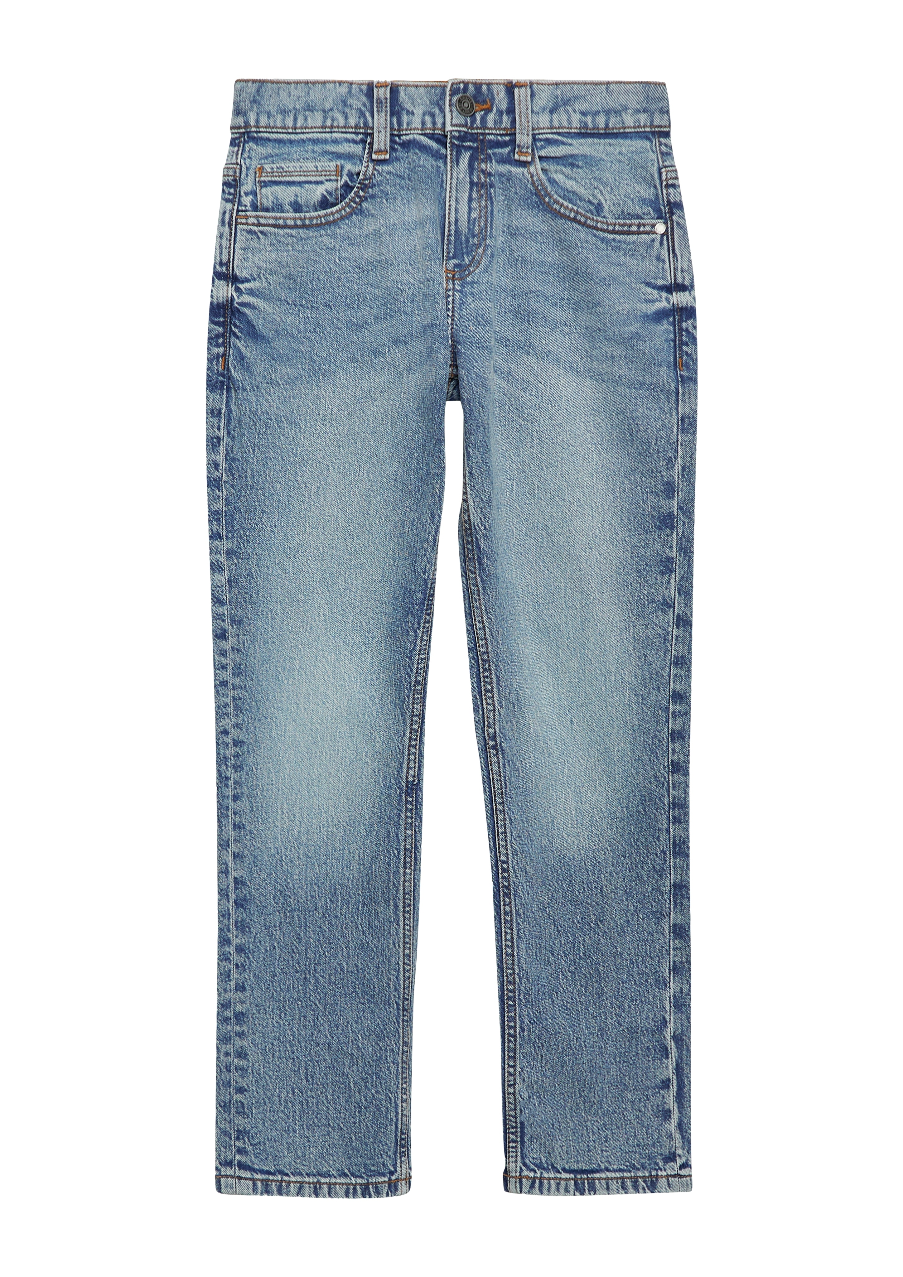 5-Pocket-Jeans S.OLIVER JUNIOR, Jungen, Gr. 170, N-Gr, blau (light blau), Denim/Jeans, Obermaterial: 99% Baumwolle, 1% Elasthan, unifarben, Casual, lang, Jeans, mit Stretch Image