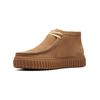 Schnürschuh CLARKS "Clarks Halbschuhe Veloursleder", Herren, Gr. 43, braun, Veloursleder, casual, Schuhe