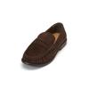 Loafer MARC O'POLO "aus hochwertigem Velours-Rindleder", Damen, Gr. 39, braun (schwarz earth), Obermaterial: 100% Leder (Rind), Schuhe