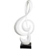 Dekoobjekt CASABLANCA BY GILDE "Skulptur Notenschlüssel weiß H. 83 cm", weiß, B:38cm H:83cm T:15cm, Kunstharz, Marmor, Dekofiguren