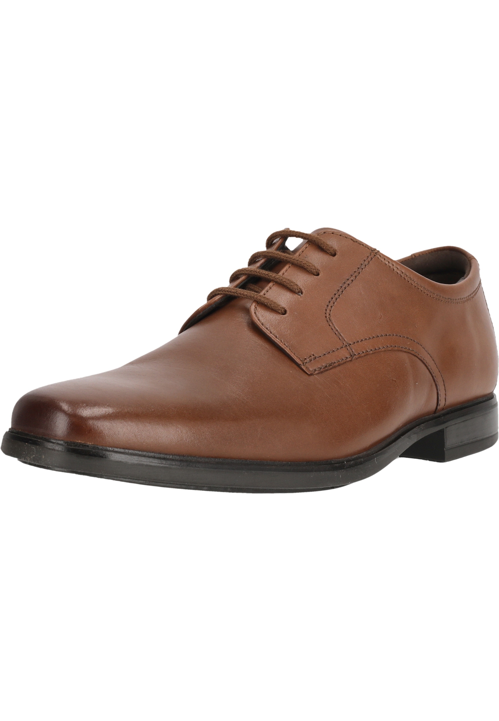 Schnürschuh CLARKS "Howard Walk", Herren, Gr. 44, braun, Leder, Schuhe Schnürschuh, mit atmungsaktivem Innenfutter