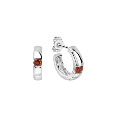 Jamelli Ohrringe Silber 925 rhodiniert mit echtem Granat Image