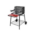 Barbecue a carbonella con focolare verticale in acciaio nero