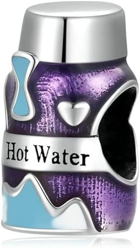 Accessories DIY Women's Bracelet 925 Sterling Silver Charm Beads for Necklace Dangle Bead Necklace Pendant Bead for Bracelet Purple Color Love Thermos Cup