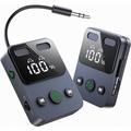 Ricevitore trasmettitore Bluetooth per aereo per 2 AirPod o cuffie, trasmettitore wireless Bluetooth a bassa latenza con display HD, adattatore jack audio AUX da 3,5 mm per aereo/TV/auto/stereo di