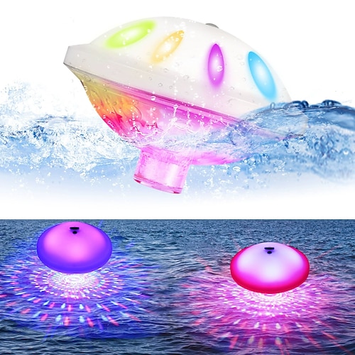 1/2 pz 2025 nuova luce galleggiante per piscina ricaricabile tramite USB creativa RGB a 7 colori che cambiano luce notturna IP68 impermeabile per matrimoni, feste, piscine, vasche da bagno, luce
