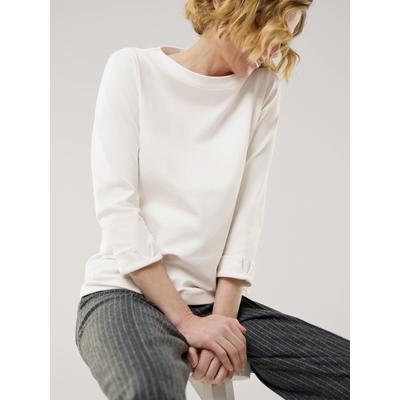 Walbusch Damen Baumwollshirt Softrib Weiss Image