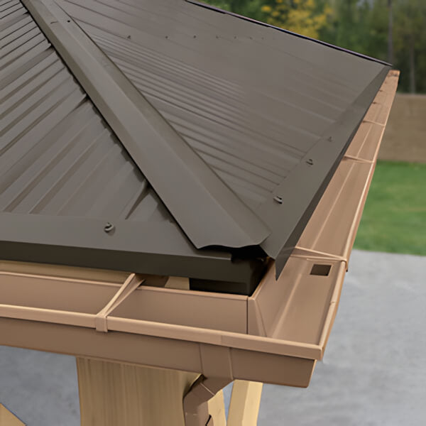 Yardistry Rain Gutter Kit for 12 x 14 Meridian Gazebo