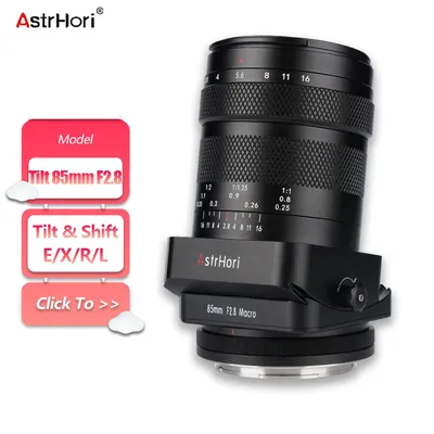 AstrHori Tilt 85 mm F2,8 Vollformat-Kameraobjektiv ohne Spiegel für Insektenjuwel-Porträtfotografie mit Sony E Fujifilm X Canon R L