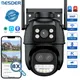 BESDER 9MP Doppio Schermo Wifi Telecamera PTZ 8X Zoom Digitale Visione Notturna a Colori Protezione di Sicurezza Esterna 8MP CCTV IP Camera iCSee