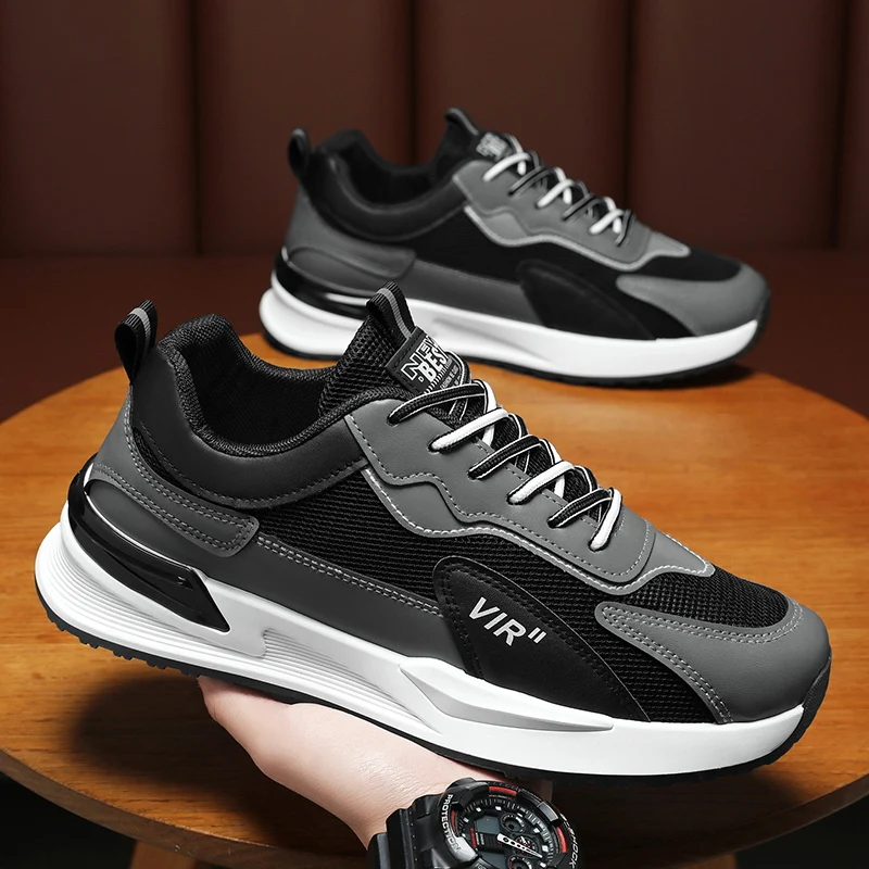 Herrenschuhe für vier Jahreszeiten, atmungsaktiv, weicher Boden, rutschfestes Mesh, lässige Sportschuhe, Outdoor-Laufschuhe, modische Studenten-Turnschuhe