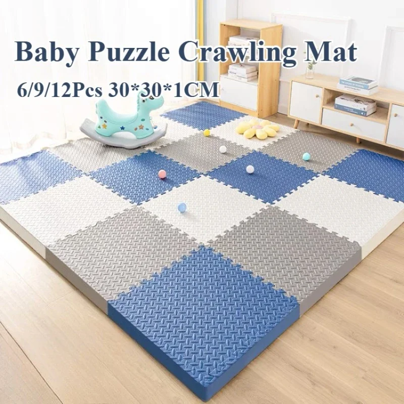 6/9/12Pcs Baby Puzzle Boden Kinder Teppich Bebe Matratze Baby Kinder Zimmer Aktivitäten Matte Fliesen Spielzeug einfarbig Teppich 30*30*1CM