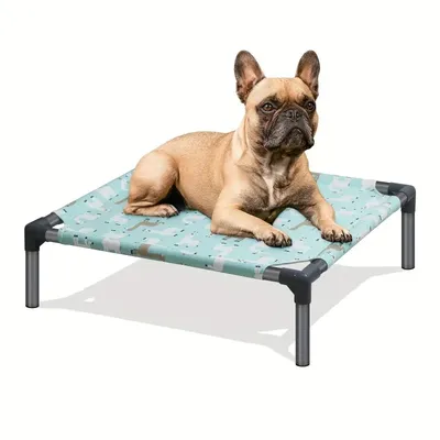 Folding Dog Bed Pet Camping Marching Bed Dog Bed Elevated Removable Washable Four Seasons Removable Dogs Cool Beds