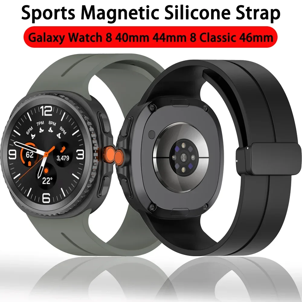 Silikonarmband für Samsung Galaxy Watch 8 40 mm 44 mm Sport-Magnetarmband Armband Galaxy Watch 8 Classic 46 mm Correa-Band Image