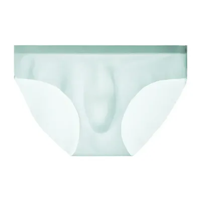 5PCSHerrenunterwäsche, Herren-Slip aus Eisseide, atmungsaktiv, schnell trocknend, nahtlose Shorts, transparent, ultradünn, personalisierbar Image