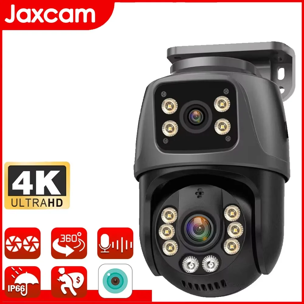 Dual Lens 4K 8MP PTZ POE IP Kamera Auto Tracking Outdoor Home Security Überwachungskamera CCTV Überwachungskameras iCSee XMEye