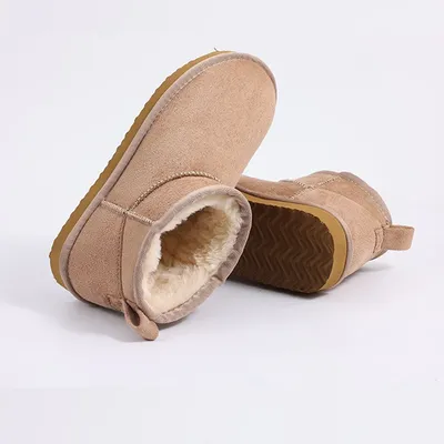 Bebealy Outdoor-Schneestiefel, Winter, super warme Schneestiefel, kurze Stiefeletten, Plüsch, weiche Stiefel für Damen, modische, gemütliche Anti-Ski-Stiefel