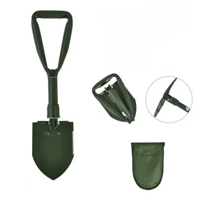 Versatile Mini Folding Shovel, High Carbon Steel Portable Light Outdoor Tactical Shovel, Camping, Digging, Automotive Emergency