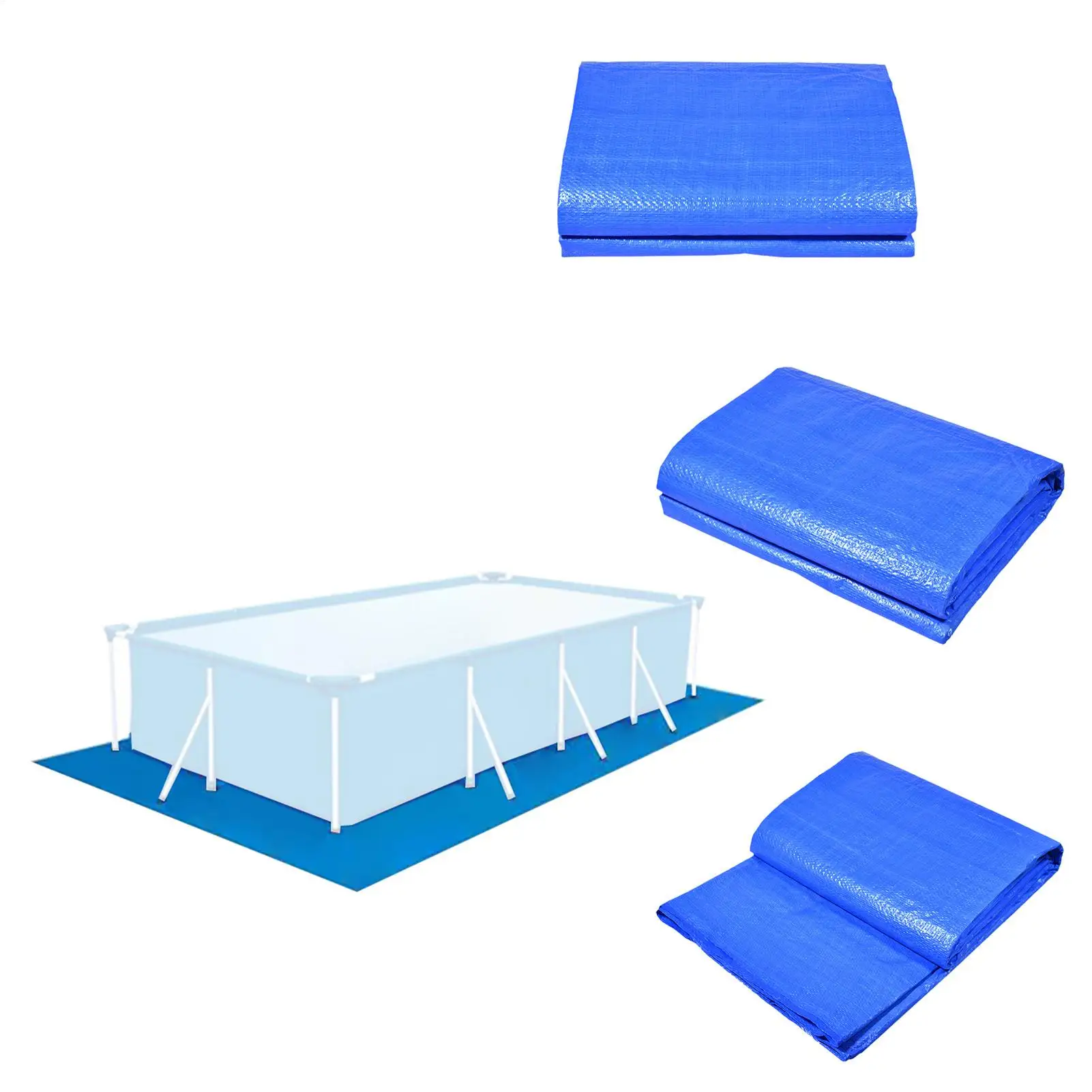 Tapis de piscine imperméable PE, tissu de sol de piscine, revêtement de sol de piscine rectangulaire robuste