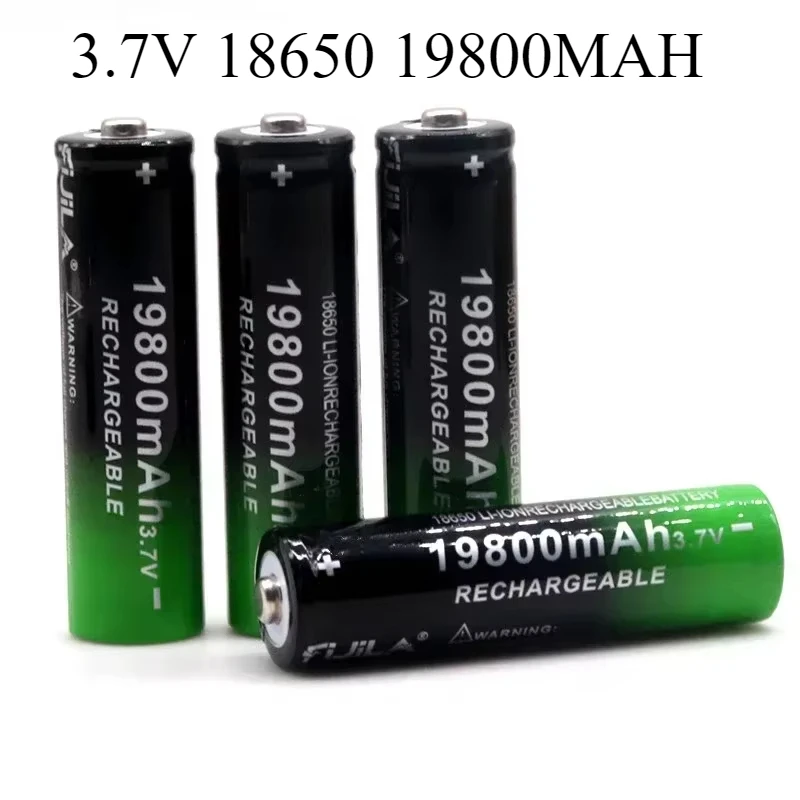 NEUER 18650 Akku 19800 mAh Akku 3,7 V Kapazität Li-Ionen-Akku für Taschenlampe Image
