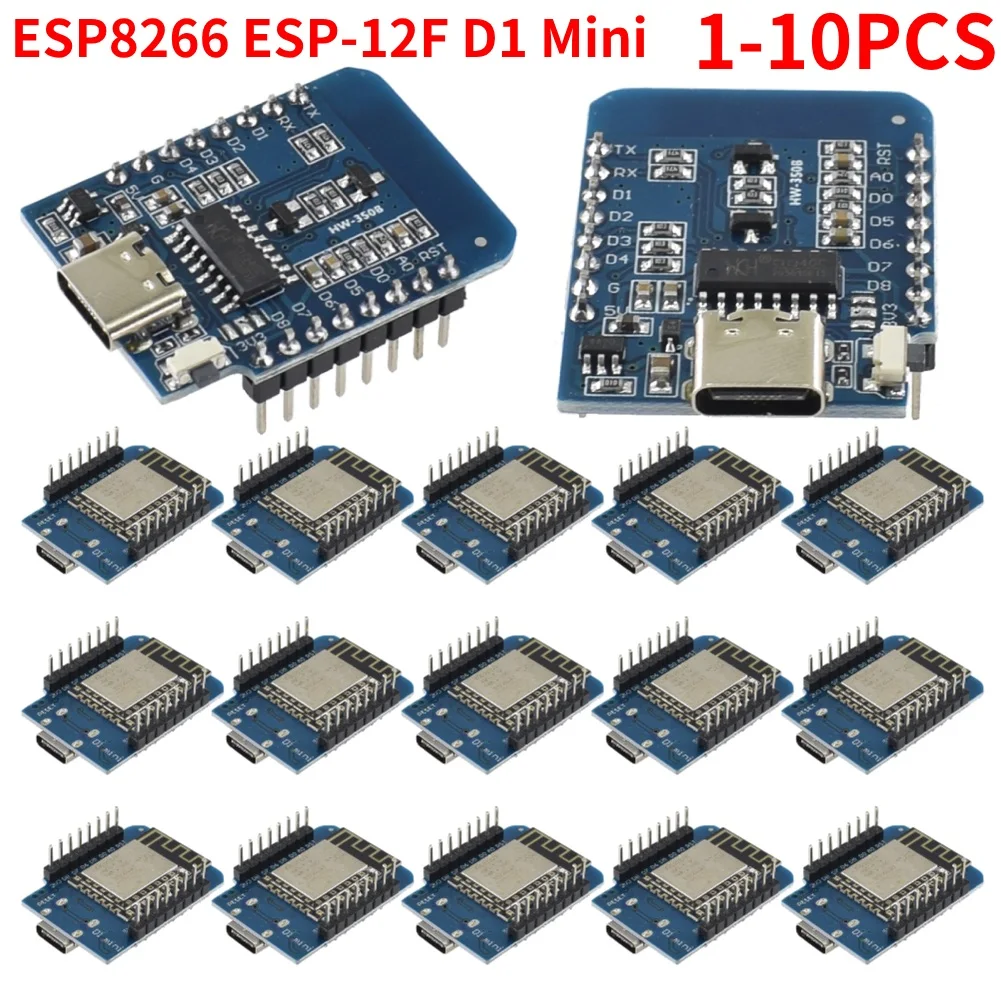 ESP8266 ESP-12F D1 Mini WIFI Entwicklungsboard NodeMCU Lua Typ-C D1 Mini Nodemcu Lua IOT Board für Arduino Image