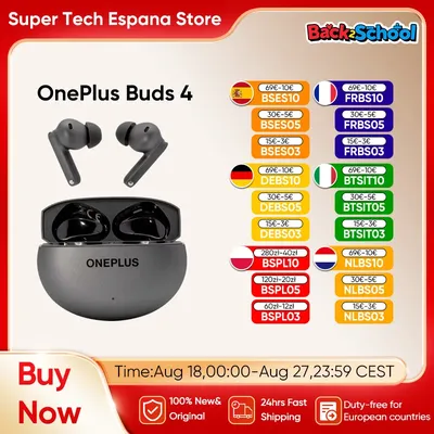 OnePlus Buds 4 Globale Version Echtes kabelloses Bluetooth-Headset 55 dB große Reichweite AI-Anrufgeräusch Aktive Reduzierung IP55 Wasserdicht Image