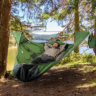 Camping Cots Patio Hammock With Bed Net Family Camping Hammock Multi-person Hammock Sleeping Bag Hanging Bed Camping Equipment
