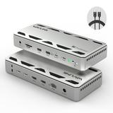 WAVLINK Thunderbolt 5 Dock Station 12-in-1 Hub with 6K/8K Display 140W Charging for Mac & Windows Laptops 80Gbps USB-C 10Gbps USB-A