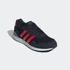 Sneaker ADIDAS SPORTSWEAR "RUN 60S 4.0", Gr. 43, core schwarz, pure ruby, grau three, Textil, Leder, sportlich, Schuhe