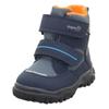 Winterboots SUPERFIT "HUSKY1 WMS: mittel", Kinder, Gr. 22, blau (blau, orange), Textil, casual, Schuhe, Snowboots mit wasserdichtem GORE TEX, Größenschablone zum Download