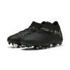 Fußballschuh PUMA "FUTURE 8 MATCH FG/AG Fußballschuhe Erwachsene", Gr. 42.5, schwarz fizzy light grün terrain gelb, Obermaterial: Textil, Synthetik; Futter: Textil, Synthetik; Innensohle: Textil; Laufsohle: Synthetik, Schuhe
