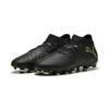 Fußballschuh PUMA "FUTURE 8 PRO FG/AG Fußballschuhe Jugendliche", Kinder, Gr. 32.5, schwarz fizzy light grün terrain gelb, Obermaterial: Textil, Synthetik; Futter: Textil, Synthetik; Innensohle: Textil; Laufsohle: Synthetik, Schuhe