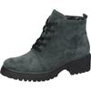 Schnürboots WALDLÄUFER "H-LUISE", Damen, Gr. 7 (40,5), grün (dunkelgrün), Veloursleder, unifarben, elegant, Schuhe, Stiefelette, Blockabsatz, in bequemer Schuhweite G (= weit)