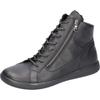 Sneakerboots WALDLÄUFER "H-CLOE", Damen, Gr. 7 (40,5), schwarz, Nappaleder, unifarben, casual, Schuhe, Schnürboots, Bequemschuh, Reißverschlüsse, in Komfortweite H