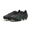 Fußballschuh PUMA "ULTRA 6 PRO FG/AG Fußballschuhe Erwachsene", Gr. 40.5, schwarz fizzy light grün terrain gelb, Obermaterial: Textil, Synthetik; Futter: Textil, Synthetik; Innensohle: Textil; Laufsohle: Synthetik, Schuhe