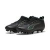 Fußballschuh PUMA "ULTRA 6 MATCH FG/AG Fußballschuhe Jugendliche", Kinder, Gr. 32, schwarz fizzy light grün terrain gelb, Obermaterial: Textil, Synthetik; Futter: Textil, Synthetik; Innensohle: Textil; Laufsohle: Synthetik, Schuhe
