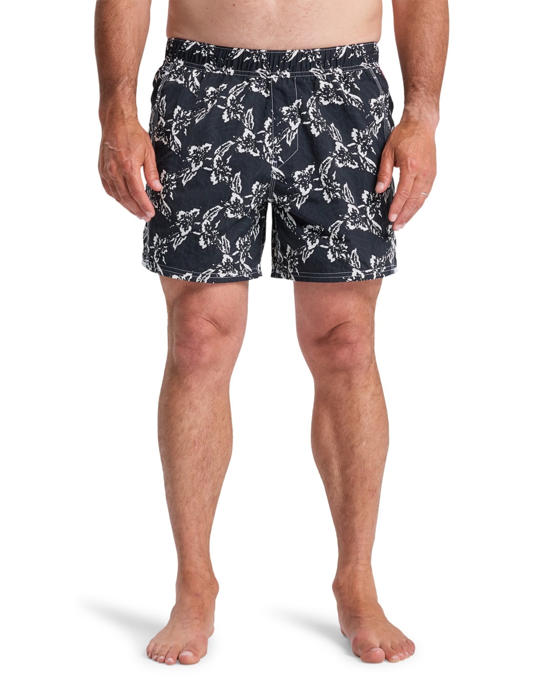 Boardshorts QUIKSILVER "Diamond Arch Printed 15", Herren, Gr. S, schwarz interpetal, 53% Nylon, 47% Hmda (Nylon), Hosen Image